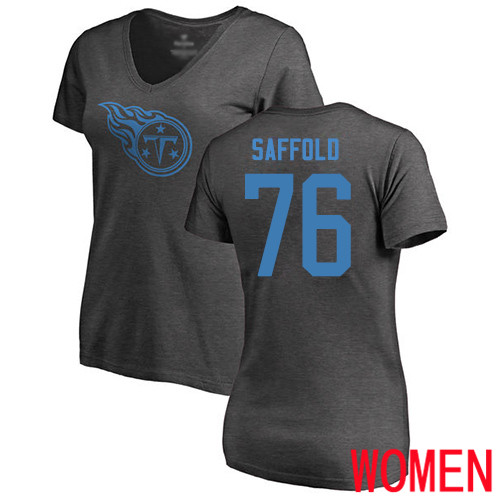 Tennessee Titans Ash Women Rodger Saffold One Color NFL Football #76 T Shirt